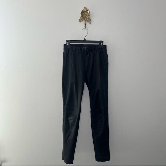 Theory Adbelle Leather Pull On Leggings 4 - Picture 2 of 8